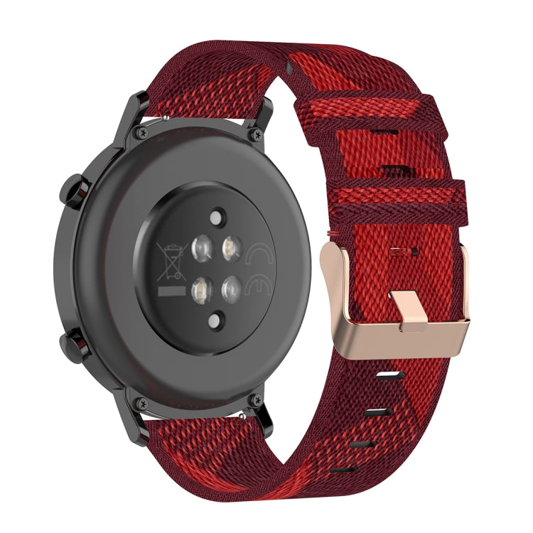 20mm Stripe Weave Nylon Wrist Strap Watch Band for Huawei GT 2 42mm / Honor Magic Watch 2 42mm
