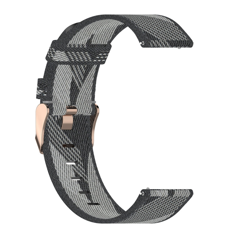 20mm Stripe Weave Nylon Wrist Strap Watch Band for Galaxy Watch 42mm, Galaxy Active / Active 2, Gear Sport, S2 Classic