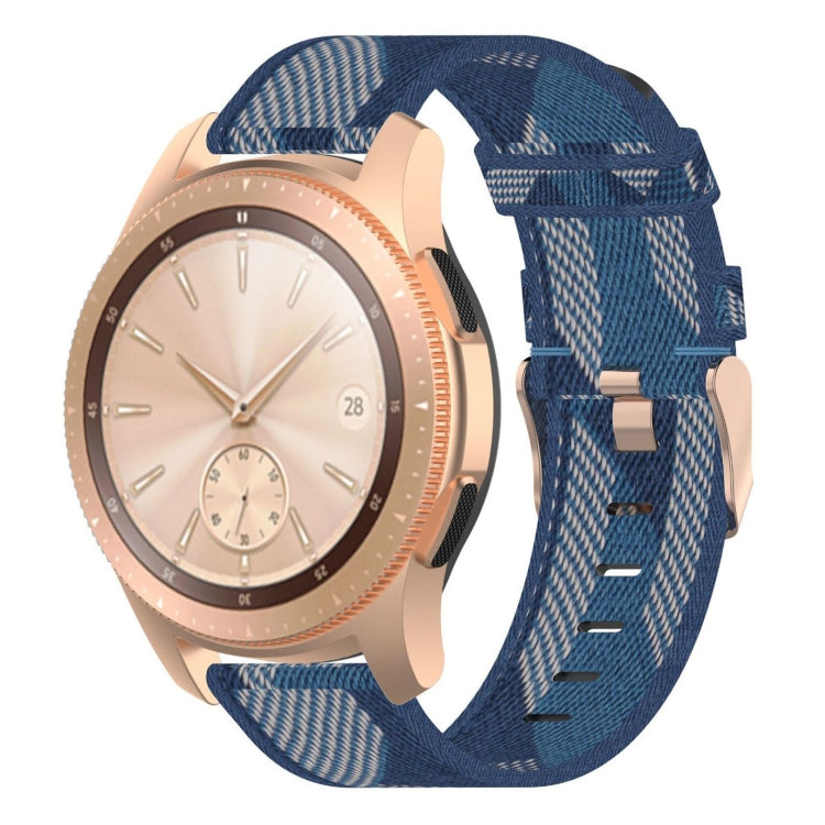 Bracelet de montre en nylon tissé rayé 20 mm pour Galaxy Watch 42 mm, Galaxy Active / Active 2, Gear Sport, S2 Classic