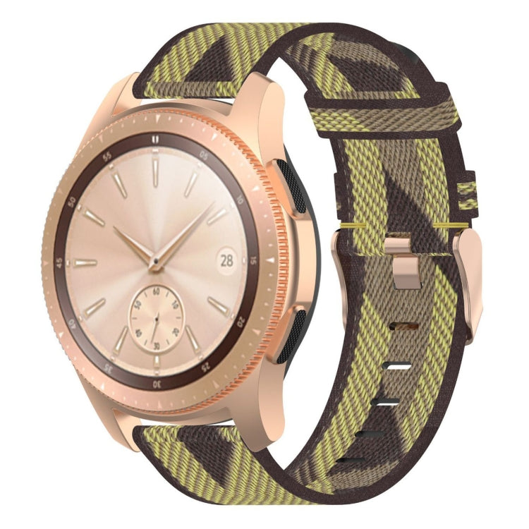 Bracelet de montre en nylon tissé rayé 20 mm pour Galaxy Watch 42 mm, Galaxy Active / Active 2, Gear Sport, S2 Classic