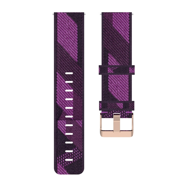 Bracelet de montre en nylon tissé rayé 22 mm pour montre connectée hybride Fossil HR, Explorist HR et Sport pour homme de 4e génération