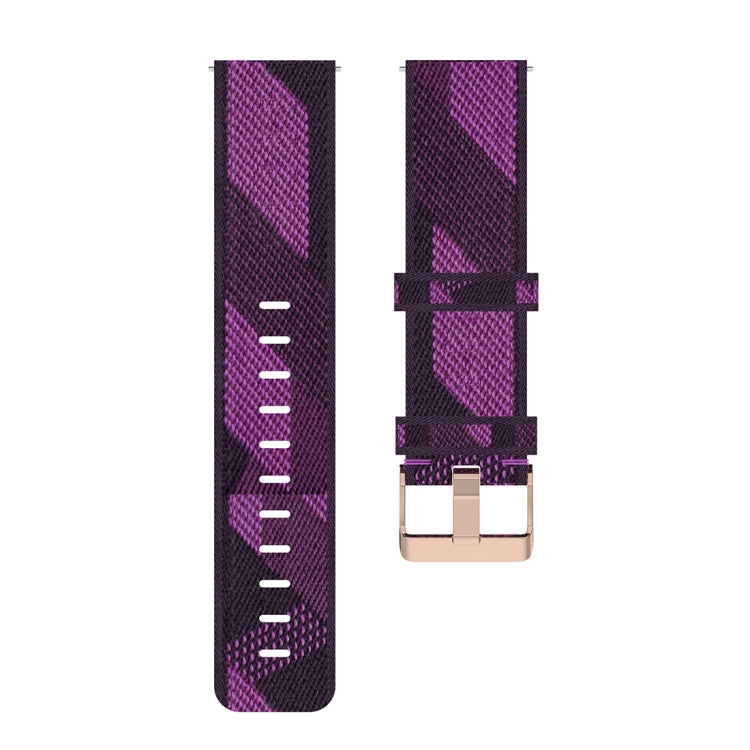 Bracelet de montre en nylon tissé rayé de 22 mm pour Xiaomi Mi Watch Color et Garmin Vivoactive 4