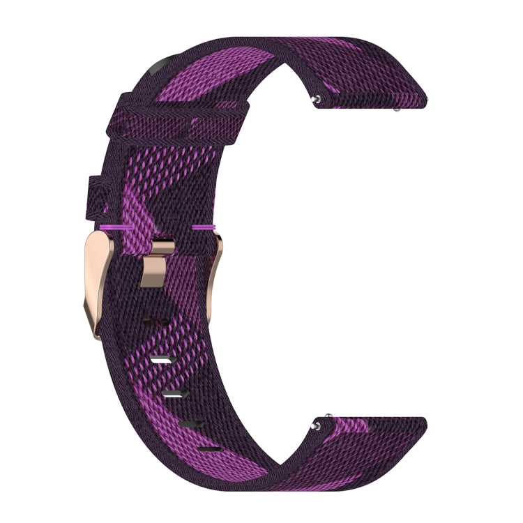 Bracelet de montre en nylon tissé rayé de 22 mm pour Xiaomi Mi Watch Color et Garmin Vivoactive 4