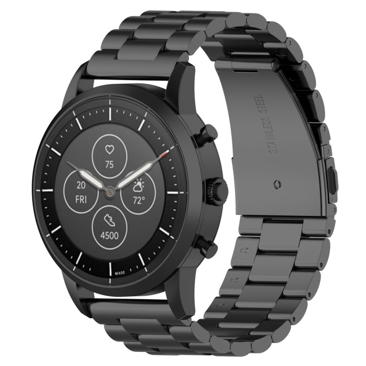 Bracelet de montre en acier 22 mm pour montre connectée hybride Fossil HR, Explorist HR (4e génération) et Sport (homme)