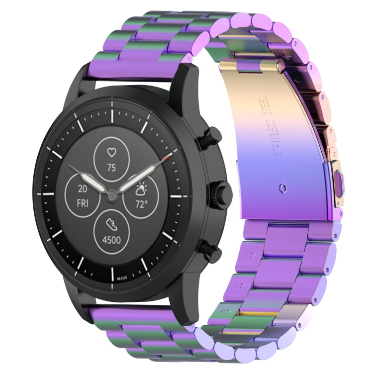 Bracelet de montre en acier 22 mm pour montre connectée hybride Fossil HR, Explorist HR (4e génération) et Sport (homme)