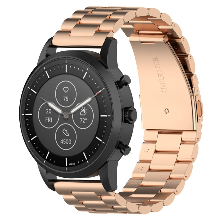 Bracelet de montre en acier 22 mm pour montre connectée hybride Fossil HR, Explorist HR (4e génération) et Sport (homme)