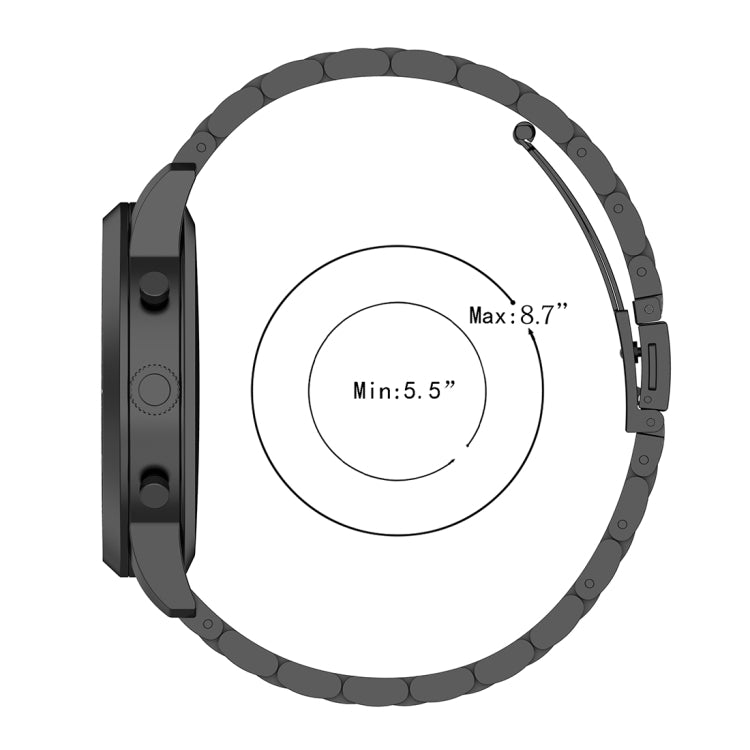 22mm Steel Wrist Strap Watch Band for Fossil Hybrid Smartwatch HR, Male Gen 4 Explorist HR / Male Sport