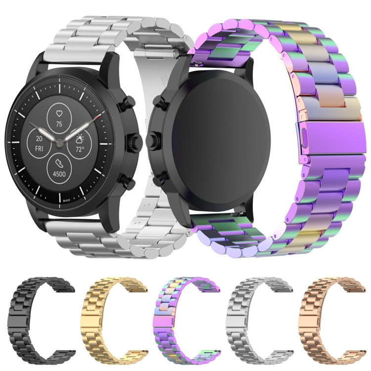 Bracelet de montre en acier 22 mm pour montre connectée hybride Fossil HR, Explorist HR (4e génération) et Sport (homme)