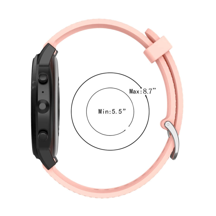 Bracelet de montre en silicone texturé 22 mm pour montres Fossil Carlyle 5e génération, Julianna 5e génération, Garrett 5e génération et Carlyle HR 5e génération.