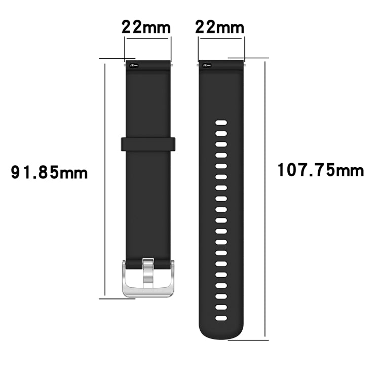 Bracelet de montre en silicone texturé 22 mm pour montres Fossil Carlyle 5e génération, Julianna 5e génération, Garrett 5e génération et Carlyle HR 5e génération.
