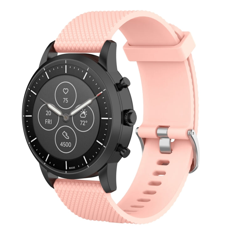 22mm Texture Silicone Wrist Strap Watch Band for Fossil Hybrid Smartwatch HR, Male Gen 4 Explorist HR, Male Sport