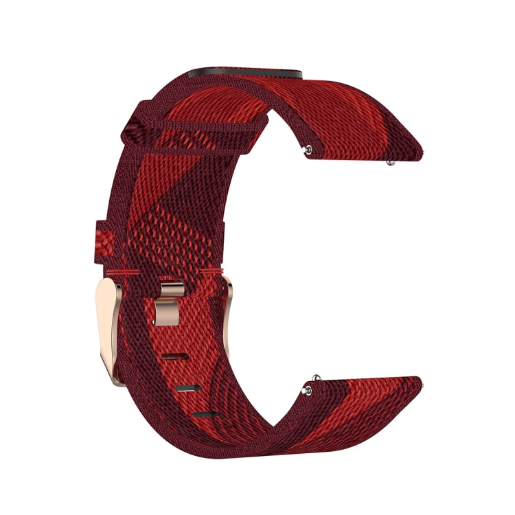 23mm Stripe Weave Nylon Wrist Strap Watch Band for Fitbit Versa 2, Fitbit Versa, Fitbit Versa Lite, Fitbit Blaze