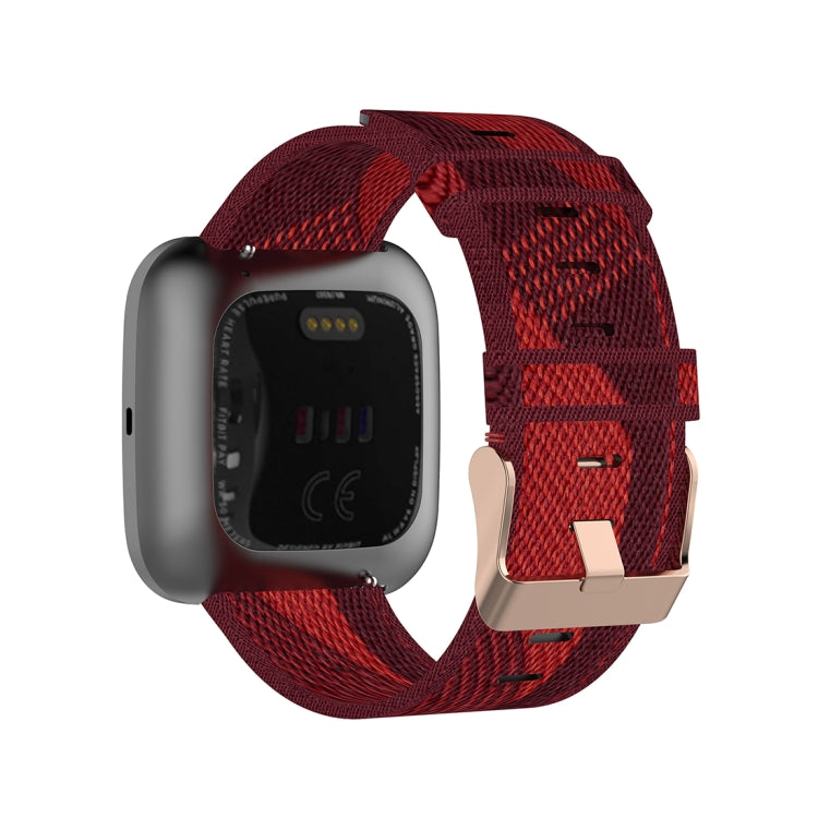 23mm Stripe Weave Nylon Wrist Strap Watch Band for Fitbit Versa 2, Fitbit Versa, Fitbit Versa Lite, Fitbit Blaze
