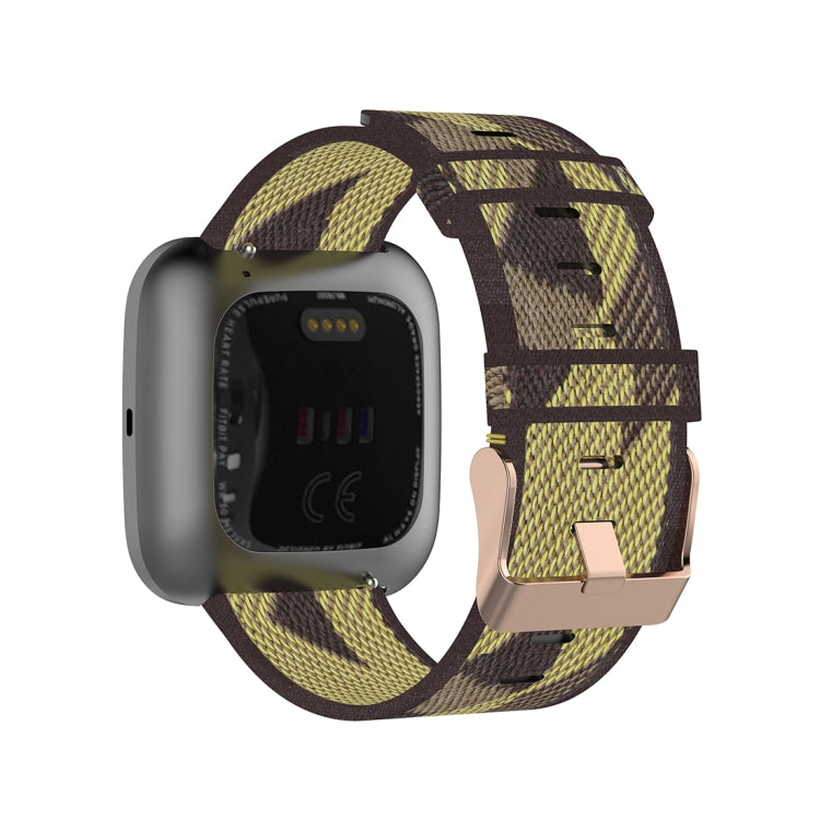 23mm Stripe Weave Nylon Wrist Strap Watch Band for Fitbit Versa 2, Fitbit Versa, Fitbit Versa Lite, Fitbit Blaze