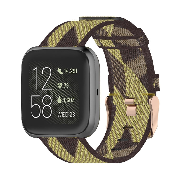 23mm Stripe Weave Nylon Wrist Strap Watch Band for Fitbit Versa 2, Fitbit Versa, Fitbit Versa Lite, Fitbit Blaze