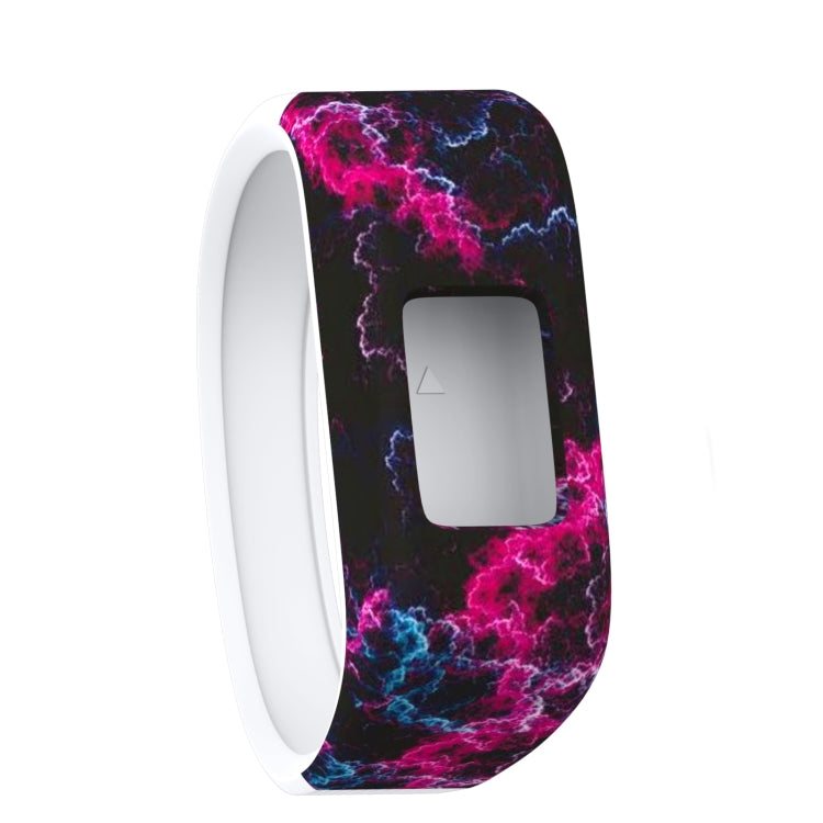 Colourful Feathers Pattern Silicone Sport Watch Band for Garmin Vivofit JR, Size: Large