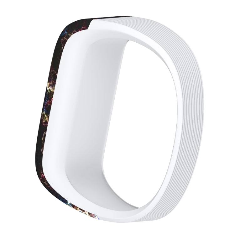 Bracelet de montre sport en silicone à motif de plumes colorées pour Garmin Vivofit JR, taille S