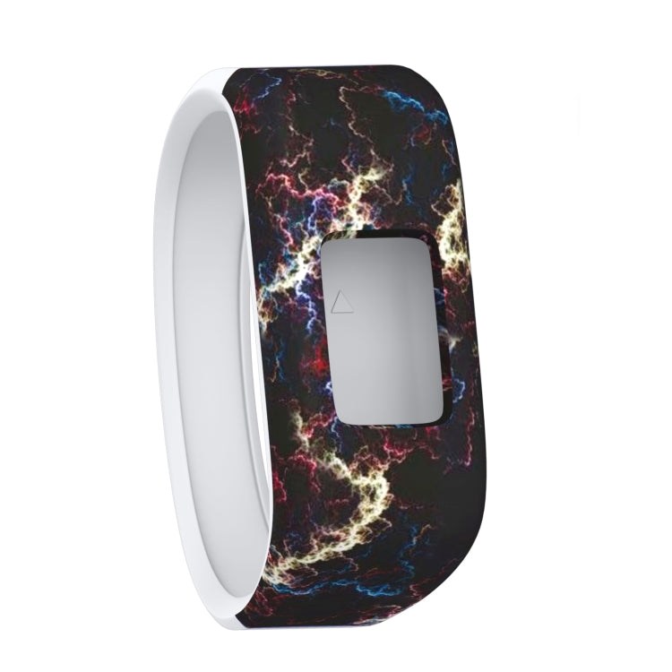 Bracelet de montre sport en silicone à motif de plumes colorées pour Garmin Vivofit JR, taille S