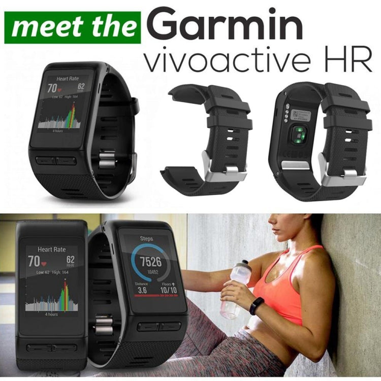 Bracelet de montre sport en silicone pour Garmin Vivoactive HR