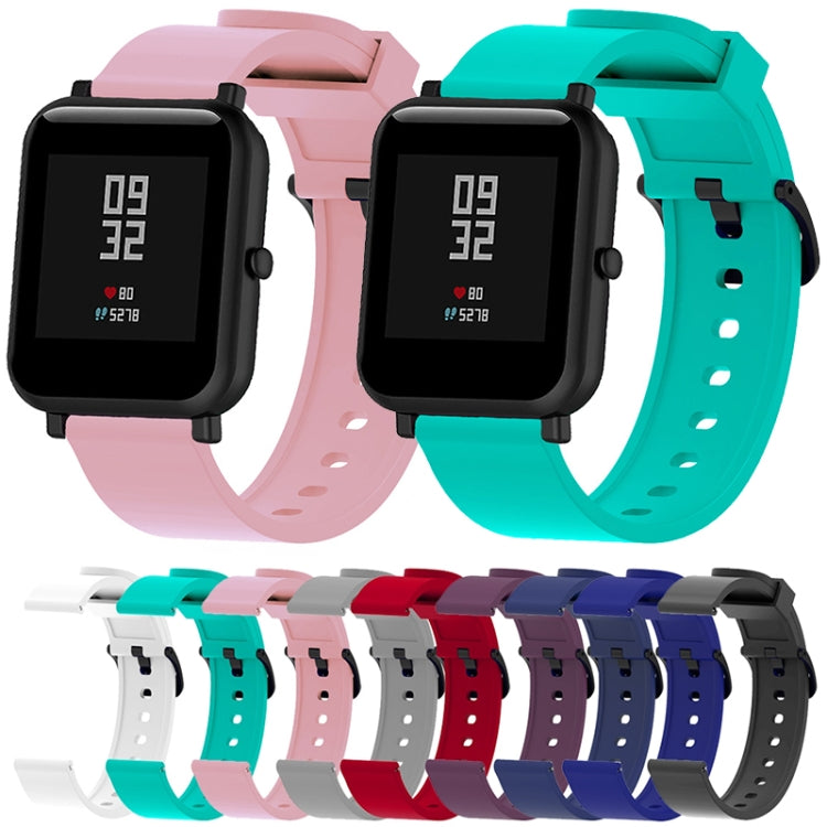 Bracelet de montre sport en silicone brillant pour Huami Amazfit Bip Lite version 20 mm