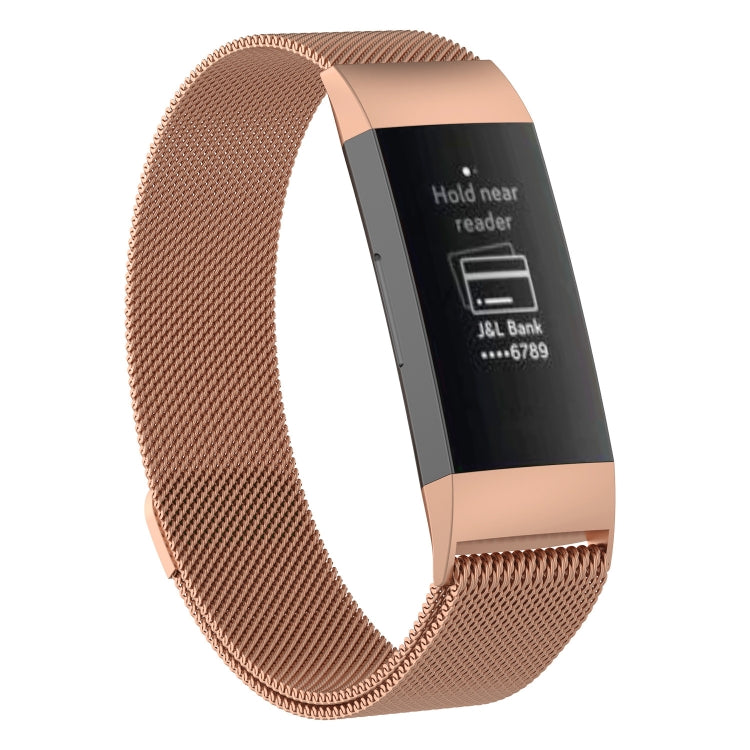 Bracelet de montre magnétique en acier inoxydable pour Fitbit Charge 3, taille S, 187 x 18 mm