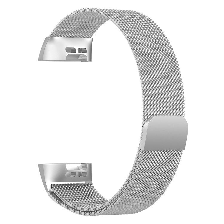 Bracelet de montre magnétique en acier inoxydable pour Fitbit Charge 3, taille S, 187 x 18 mm