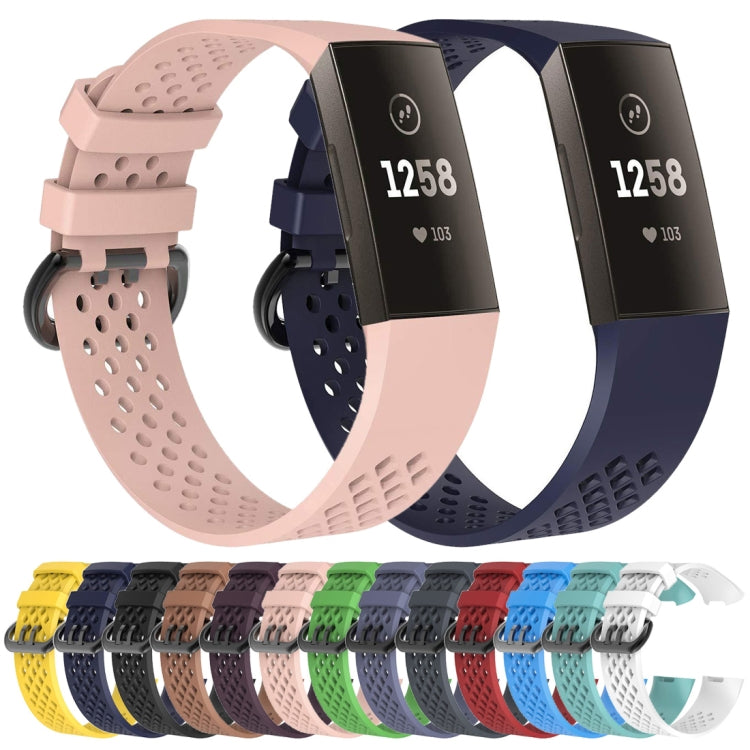 Square Hole Adjustable Sport Watch Band for FITBIT Charge 3