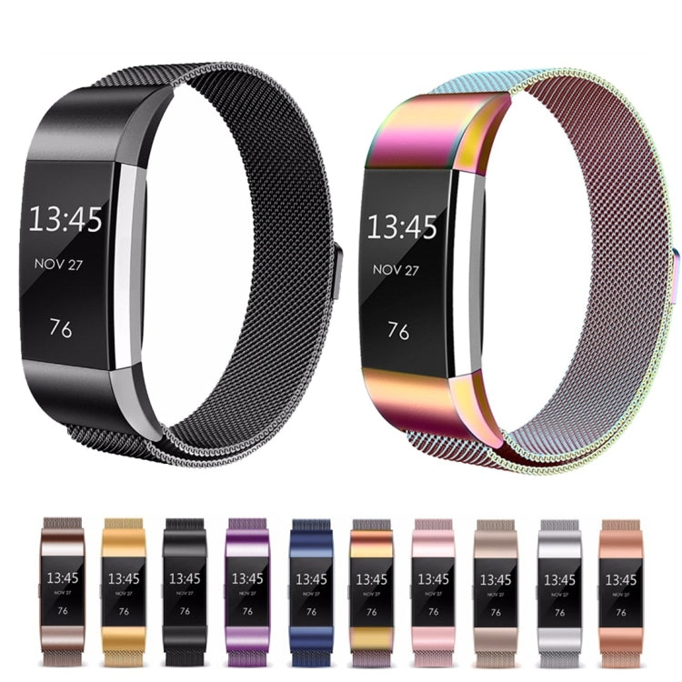 Smart Watch Stainless Steel Watch Band for FITBIT Charge 2, Size: L