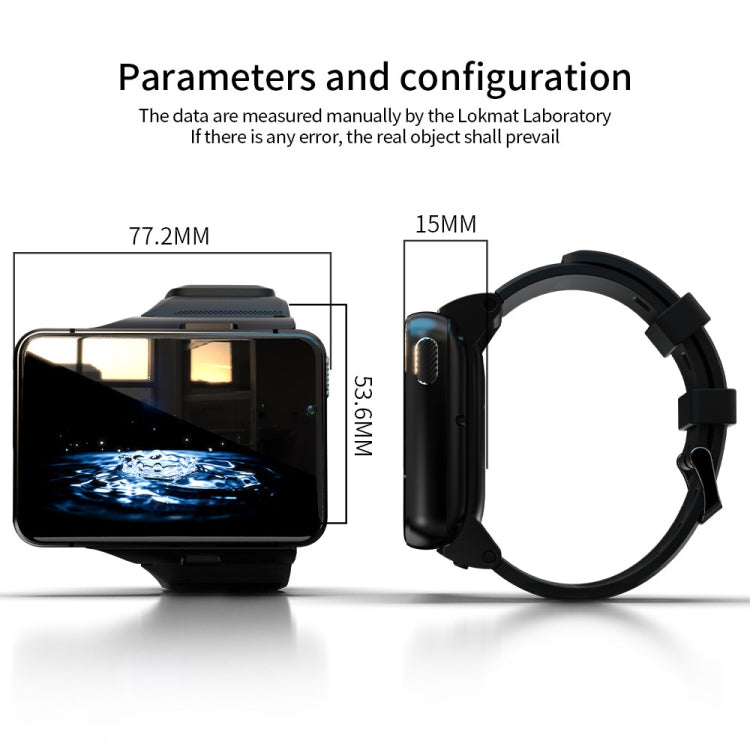 LOKMAT APPLLP Max 4G Call Smart Watch, 2.88 inch MTK6761 Quad Core, 6GB+128GB, Android  9.0, GPS, Heart Rate