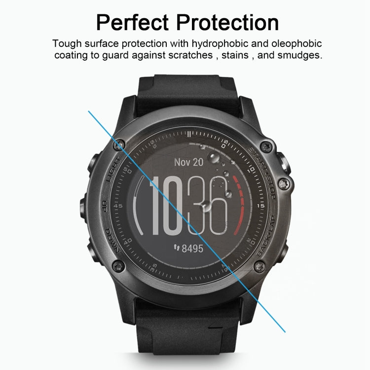 2 PCS ENKAY Hat-Prince for Garmin Fenix 3 HR Smart Watch 0.2mm 9H Surface Hardness 2.15D Explosion-proof Tempered Glass Screen Film