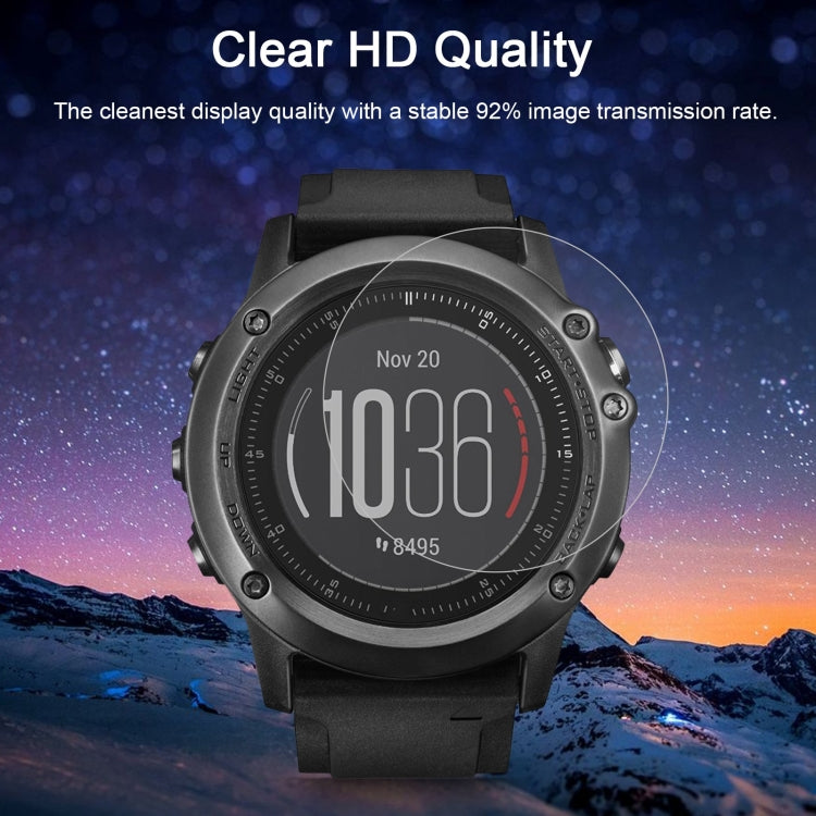 2 PCS ENKAY Hat-Prince for Garmin Fenix 3 HR Smart Watch 0.2mm 9H Surface Hardness 2.15D Explosion-proof Tempered Glass Screen Film