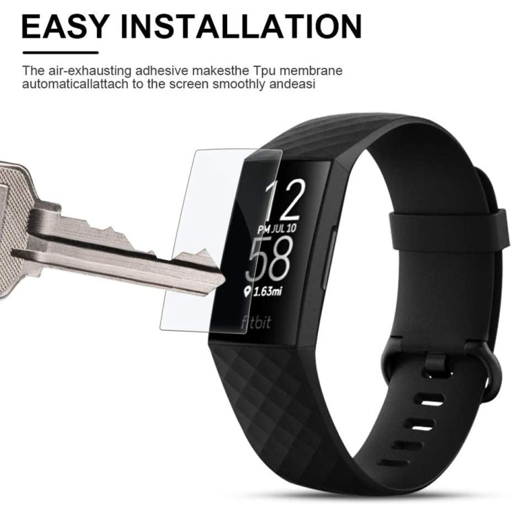 5 PCS  for Fitbit Charge 3 / 4 TPU Soft Explosion-proof Screen Film, For Fitbit Charge 3