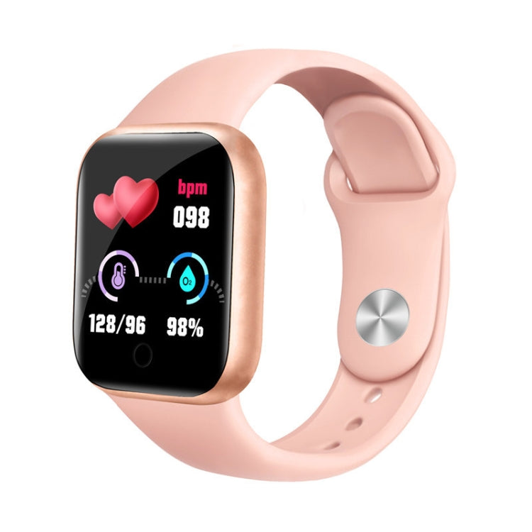 Y68 1.44 inch Smart Watch, Support Heart Rate Blood Pressure Blood Oxygen Monitoring, Y68 Pink
