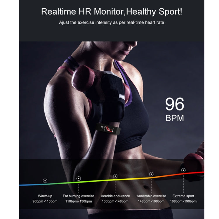 TLW B6 Fitness Tracker 0.96 inch TFT Screen Wristband Smart Bracelet, IP67 Waterproof, Support Sports Mode / Continuous Heart Rate Monitor / Sleep Monitor / Information Reminder, B6 Black, B6 Blue, B6 Red