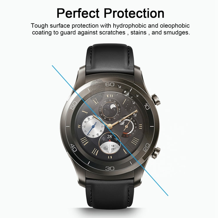2 PCS ENKAY Hat-Prince for Huawei Watch 2 Smart Watch 0.2mm 9H Surface Hardness 2.15D Explosion-proof Tempered Glass Screen Film
