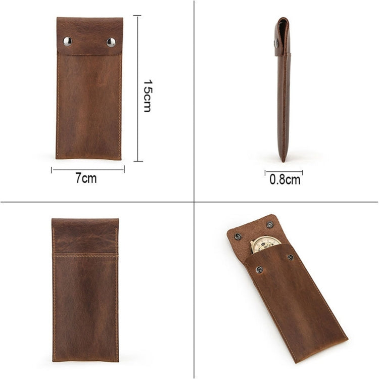 CONTACTS FAMILY CF1110 Étui de protection universel en cuir Crazy Horse pour Apple Watch