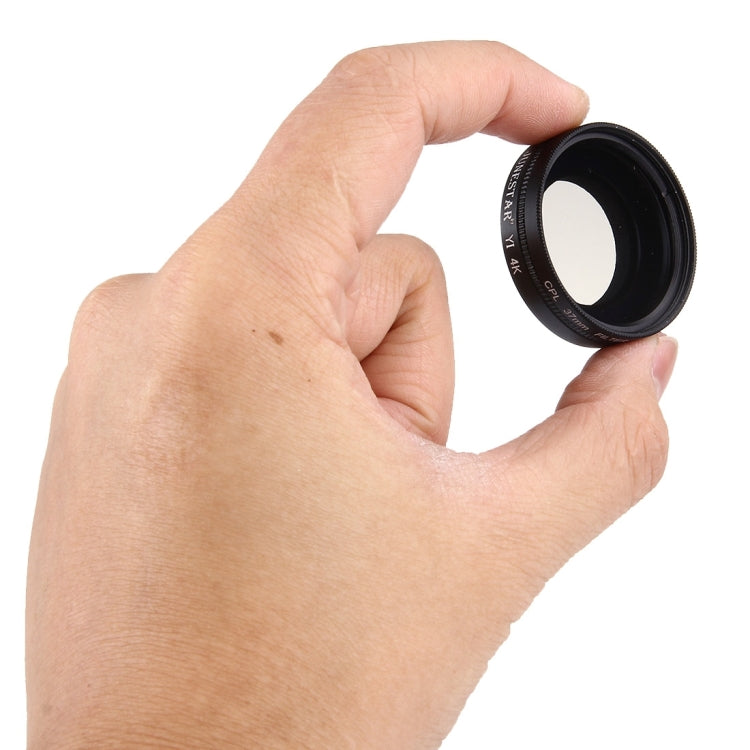 JUNESTAR for Xiaomi Xiaoyi Yi II 4K Sport Action Camera Proffesional 37mm CPL Filter + Lens Protective Cap, CPL Filter+Lens Cap