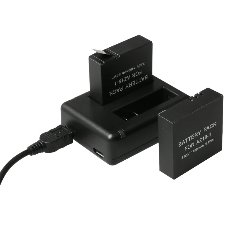 BC-AZ16 Digital Camera USB Dual Batteries Charger for Xiaomi Xiaoyi II 4K, For Xiaomi Xiaoyi II 4K