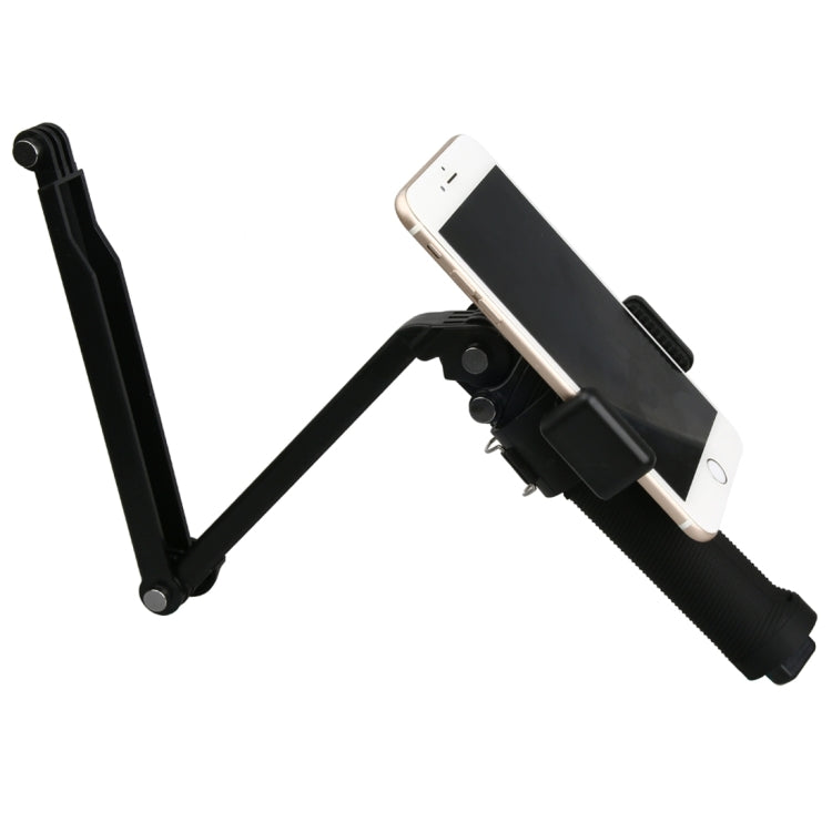 Mobile Phone Clip Holder for GoPro & SJCAM & Xiaoyi Handheld Selfie Monopod, Dig Clip Port Diameter: 2.6cm-3cm, Diameter: 2.6cm-3cm