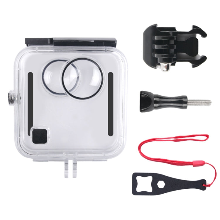 40m Waterproof Housing Protective Case  for GoPro Fusion, with Buckle Basic Mount & Screw & Wrench, For GoPro Fusion