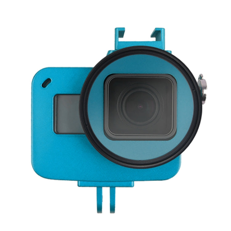 Housing Shell CNC Aluminum Alloy Protective Cage with Insurance Frame & 52mm UV Lens for GoPro HERO7 Black /6 /5, 52mm UV Black, 52mm UV Blue, 52mm UV Red