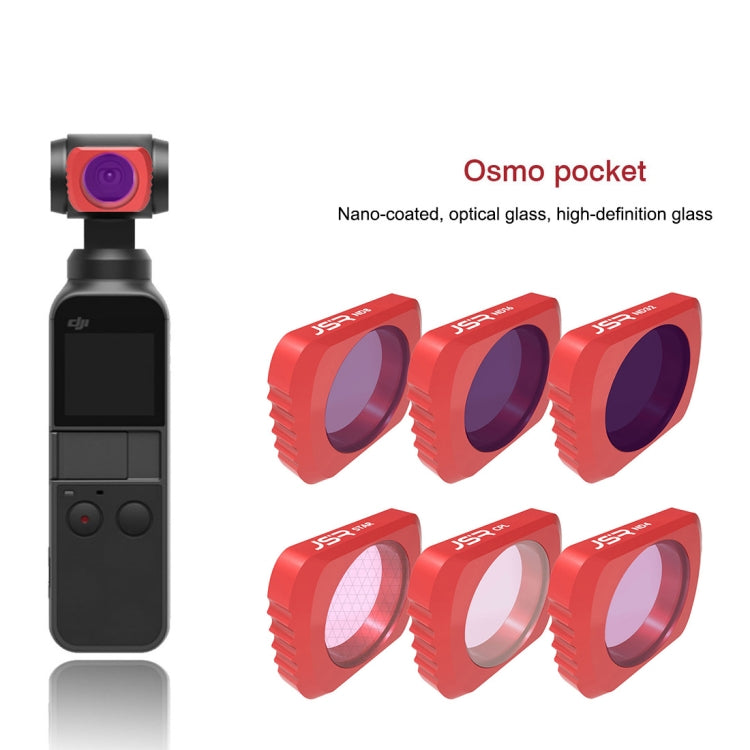6 in 1 HD Slim ND4 & ND8  & ND16 & ND32 & CPL & ATSR Lens Filter for DJI OSMO Pocket, CPL+ND4+ND8+ND16+ND32+ATSR