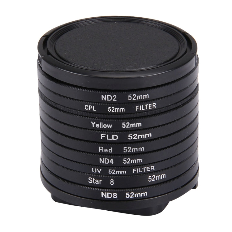 JUNESTAR 11 in 1 Proffesional 52mm Lens Filter(CPL + UV + ND8 + ND4 + ND2 + Star 8 + Red + Yellow + FLD / Purple) & Waterproof Housing Case Adapter Ring & Lens Protective Cap for GoPro HERO4 / 3+ / 3 & Xiaomi Xiaoyi Yi I / II 4K Sport Action Camera����...