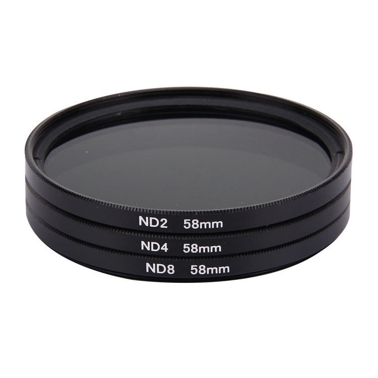 JUNESTAR Proffesional 58mm Lens Filter ND Filter Kits (ND2 + ND4 + ND8) for GoPro & Xiaomi Xiaoyi Yi & SJCAM Sport Action Camera, 3 in 1 ND Filter