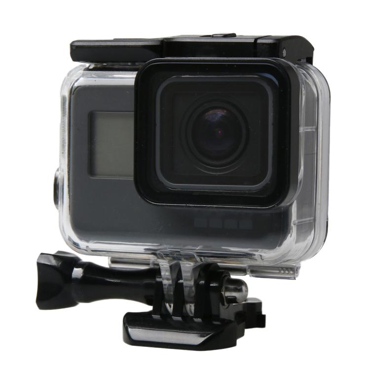 For GoPro HERO6 /5 Black 60m Underwater Waterproof Housing Diving Case with Touch Screen Back Door & Filter / Buckle Basic Mount & Screw, No Need to Disassemble Lens, 60m Waterproof