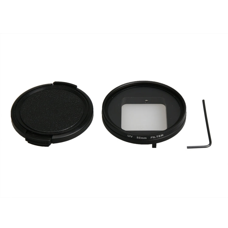 For GoPro HERO5 Proffesional 52mm Lens Filter(CPL Filter + Lens Protective Cap + Hex Spanner) & (UV Filter + Lens Protective Cap + Hex Spanner), 4 in 1