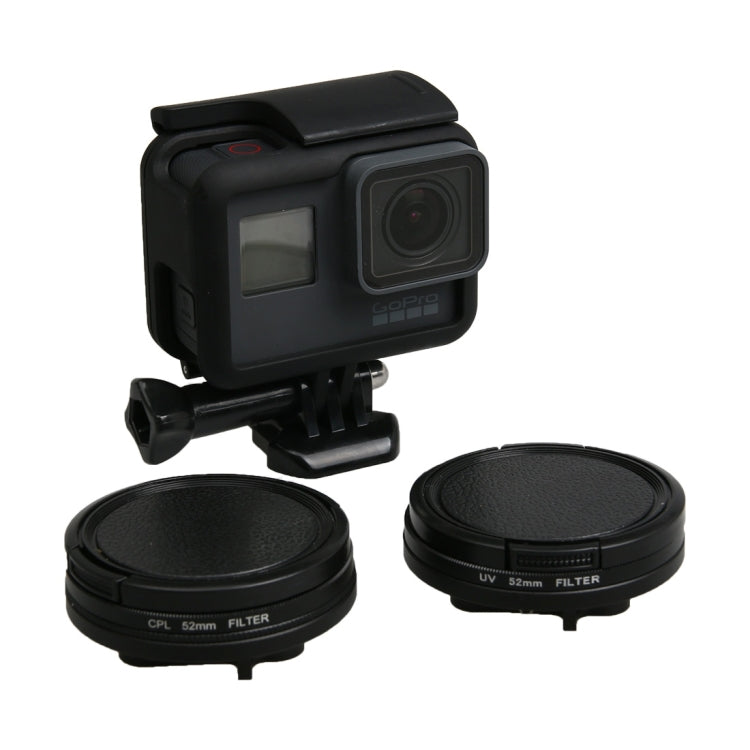 For GoPro HERO5 Proffesional 52mm Lens Filter(CPL Filter + Lens Protective Cap + Hex Spanner) & (UV Filter + Lens Protective Cap + Hex Spanner), 4 in 1