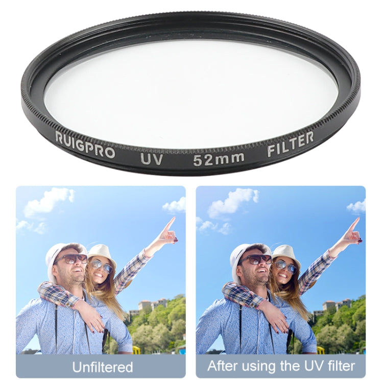 RUIGPRO for GoPro HERO 7/6 /5 Professional 52mm UV Lens Filter with Filter Adapter Ring & Lens Cap, UV Lens