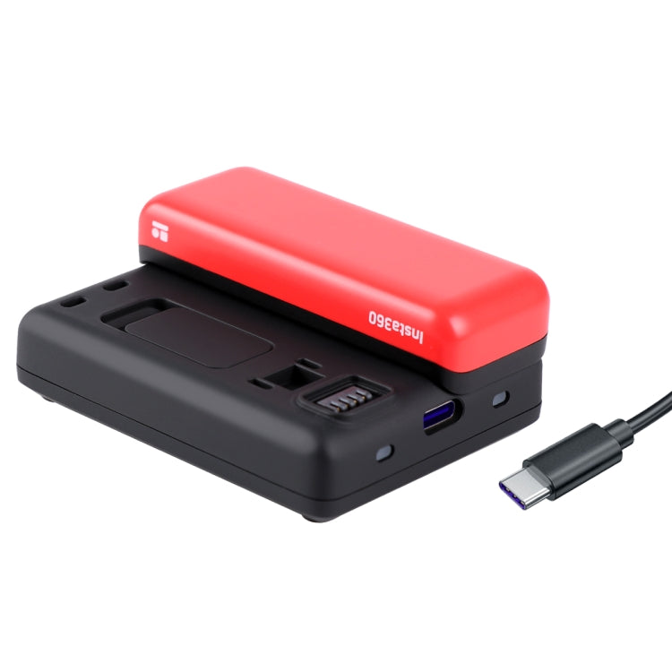 R-R-LF8-CINOR8CA For Insta360 ONE R 4K Panoramic Camera Batteries Charger Fast Charging Dual Charging Interface Charging Base, Batteries Charger