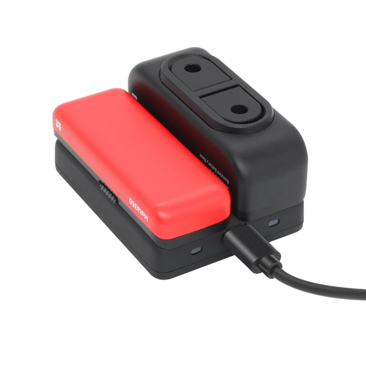 R-R-LF8-CINOR8CA For Insta360 ONE R 4K Panoramic Camera Batteries Charger Fast Charging Dual Charging Interface Charging Base, Batteries Charger